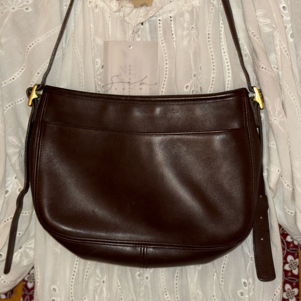Sophisticated Chelsea 6000 vintage coach Dark Brown Leather Shoulder Bag